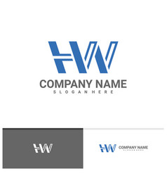 Letter H W Logo Template Creative H W Logo