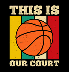 Retro Vintage Basketball T-shirt Design