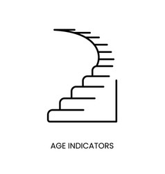 Age Indicators Of Cancer Line Icon