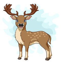 Cartoon Deer On White Background