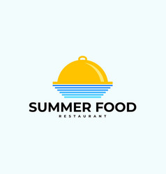 Summer Food Sun Beach Restaurant Logo Icon