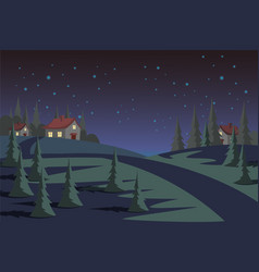 Countryside At Night Flat