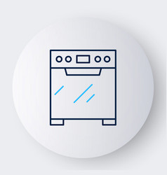 Line Oven Icon Isolated On White Background Stove