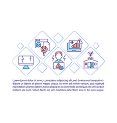 Network Troubleshooting Concept Line Icons