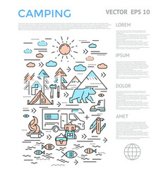 Camping Vertical Infographic