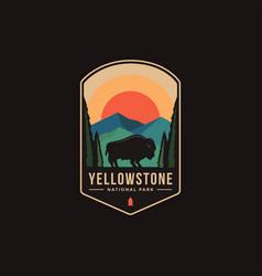 Emblem Patch Logo Yellowstone National Park