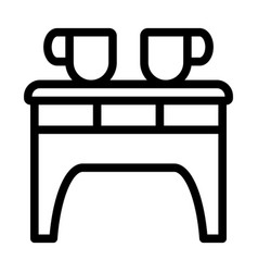 Coffee Table Thick Line Icon