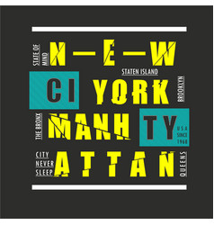 New York City Text Frame Graphic