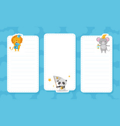 Empty Card With Cute Animals Having Bedtime