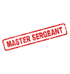 Grunge Master Sergeant Rounded Rectangle Stamp