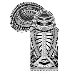 Maori Style Tribal Tattoo Template For Chest