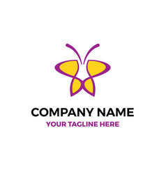 Butterfly Beauty Woman Body Logo