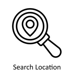 Search Location Outline Icon Design Ill