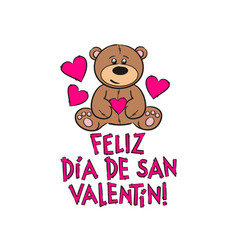 Spanish Happy Valentines Day Logo With Hand-sewn