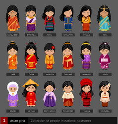 Asian Girls In National Dress