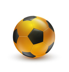 Golden Soccer Ball On White Background Gold