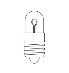 Light Bulb Outline Icon On White Background