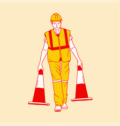 Simple Cartoon Of A Construction Worker 6