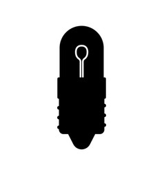 Light Bulb Silhouette Black And White Icon Design