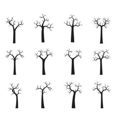 Set Black Naked Trees