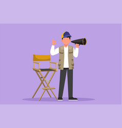 Character Flat Drawing Male Film Director