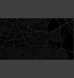 Dark Black Gaziantep City Area Background Map