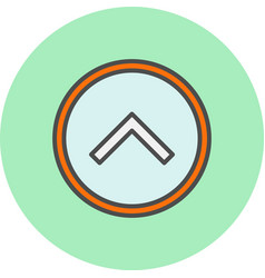 Up Arrow Line Filled Circle Icon