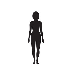 Black Human Silhouette Standard Female Figure