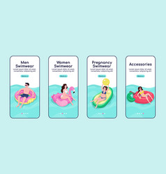 Women And Men Swimwear Onboarding Mobile App