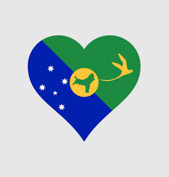 Christmas Island Heart Flag Love Shape Banner