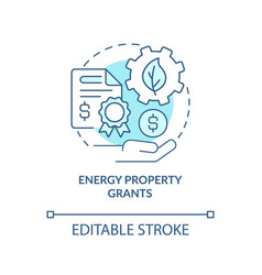 Energy Property Grants Turquoise Concept Icon