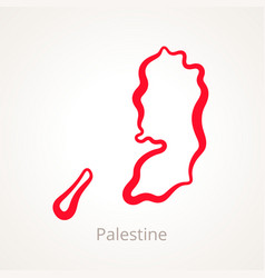 Palestine - Outline Map