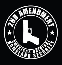 2nd Amendment Design With Gun And Star