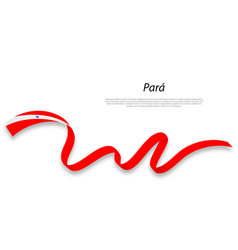 Waving Ribbon Or Stripe With Flag Of Para