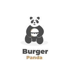 Black White Burger Panda