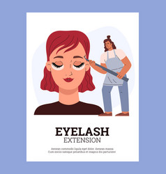 Eyelash Extension Cosmetologist Advertising Banner