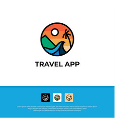 Modern Travel Agency Logo Design With Point Map