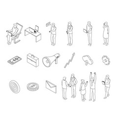 Outsource Icons Set Outline