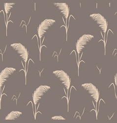 Pampas Grass Seamless Pattern Cortaderia