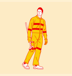 Simple Cartoon Of A Construction Worker 3