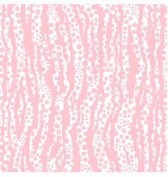 Tiger Stripes And Flowers Seamless Pattern