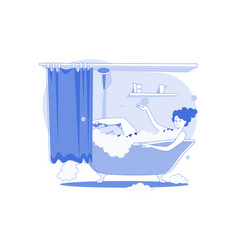 Girl Relaxing In The Bath During Quarantine