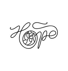 Hope Monoline Calligraphy Text And Christmas