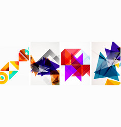 Triangle Poster Set For Wallpaper Business Card