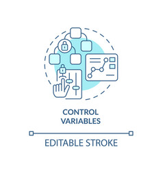 Control Variables Turquoise Concept Icon