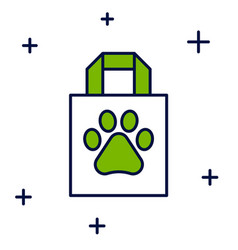 Filled Outline Shopping Bag Pet Icon Isolated