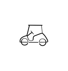 Golf Car Line Style Icon Design