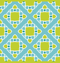 Chartreuse And Teal Mosaic Tile Seamless