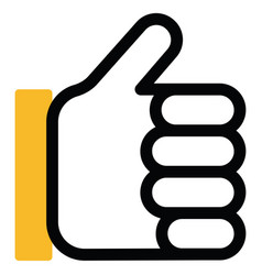 Hand Thumbs Up On A White Background