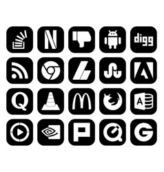 20 Social Media Icon Pack Including